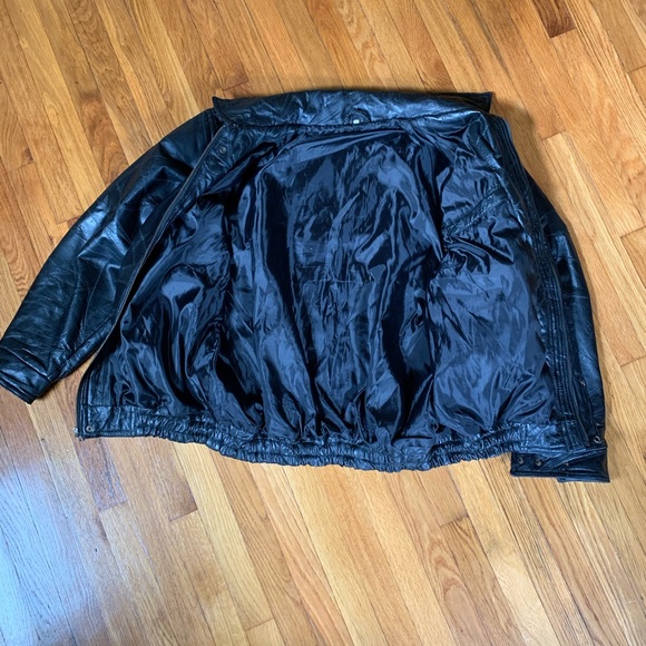 XXL Vintage Leather Jacket US Navy - Picture 5 of 11